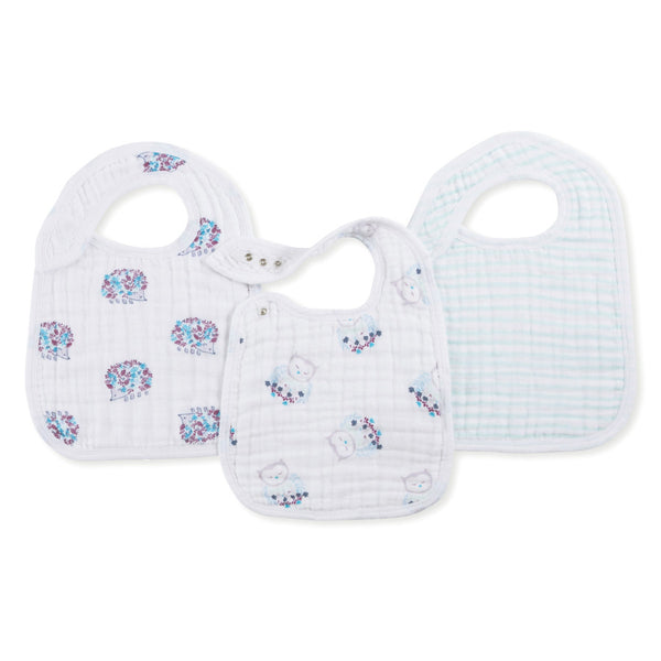 Aden and Anais Classic Snap Bibs Thistle 3Pk