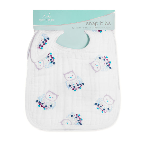 Aden and Anais Classic Snap Bibs Thistle 3Pk