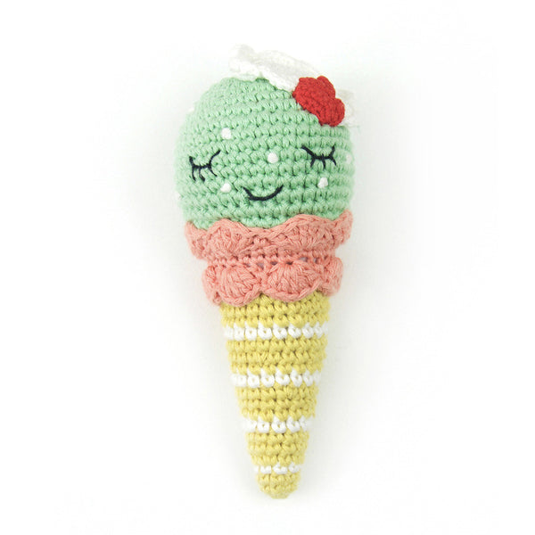 Weegoamigo Handmade Crochet Rattles - Icy Icedream